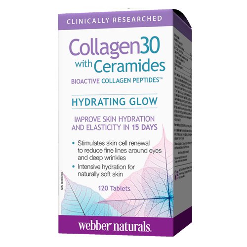 Webber Naturals Collagen30 with Ceramides Bioactive Collagen Peptides™, 120 Ct - My Vitamin Store