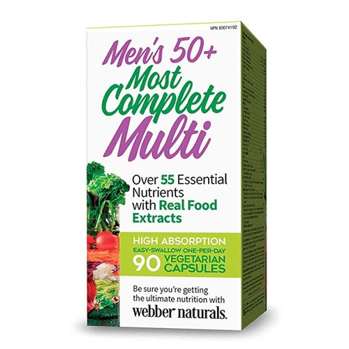 Webber Naturals Men's 50+ Most Complete Multi - My Vitamin Store
