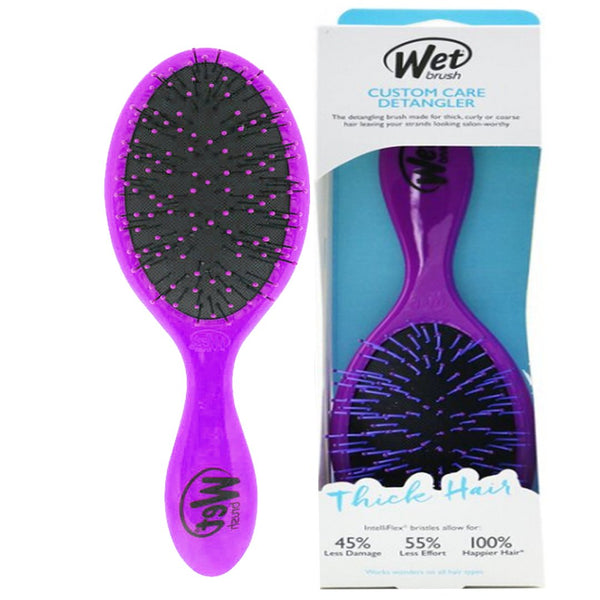 Wet Brush Custom Care Detangler Thick Hair Brush Purple - My Vitamin Store
