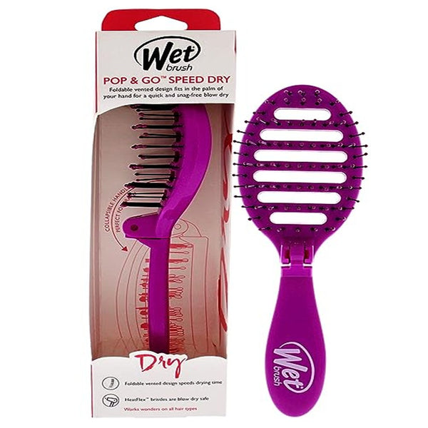 Wet Brush Pop & Go Speed Dry Hair Brush Purple - My Vitamin Store