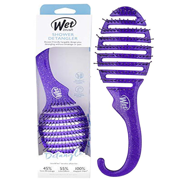 Wet Brush Shower Detangler Purple Glitter Brush - My Vitamin Store