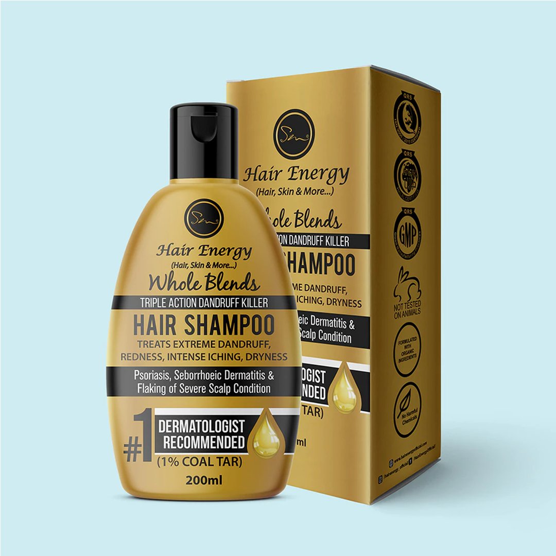 Whole Blends Triple Action Dandruff Killer Hair Shampoo - Hair Energy - My Vitamin Store
