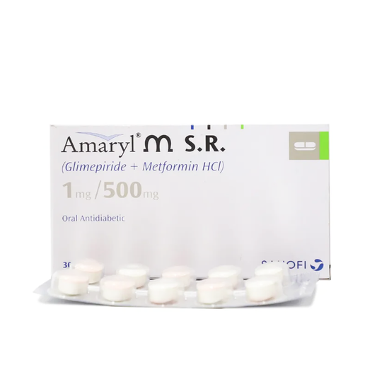 Amaryl MSR 1/500mg Tablet, 30 Ct - Sanofi
