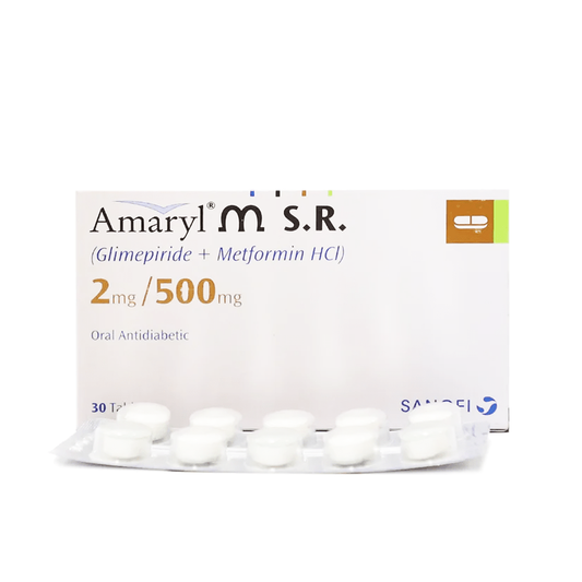 Amaryl M S.R 2/500 mg 30 Tablets - Sanofi