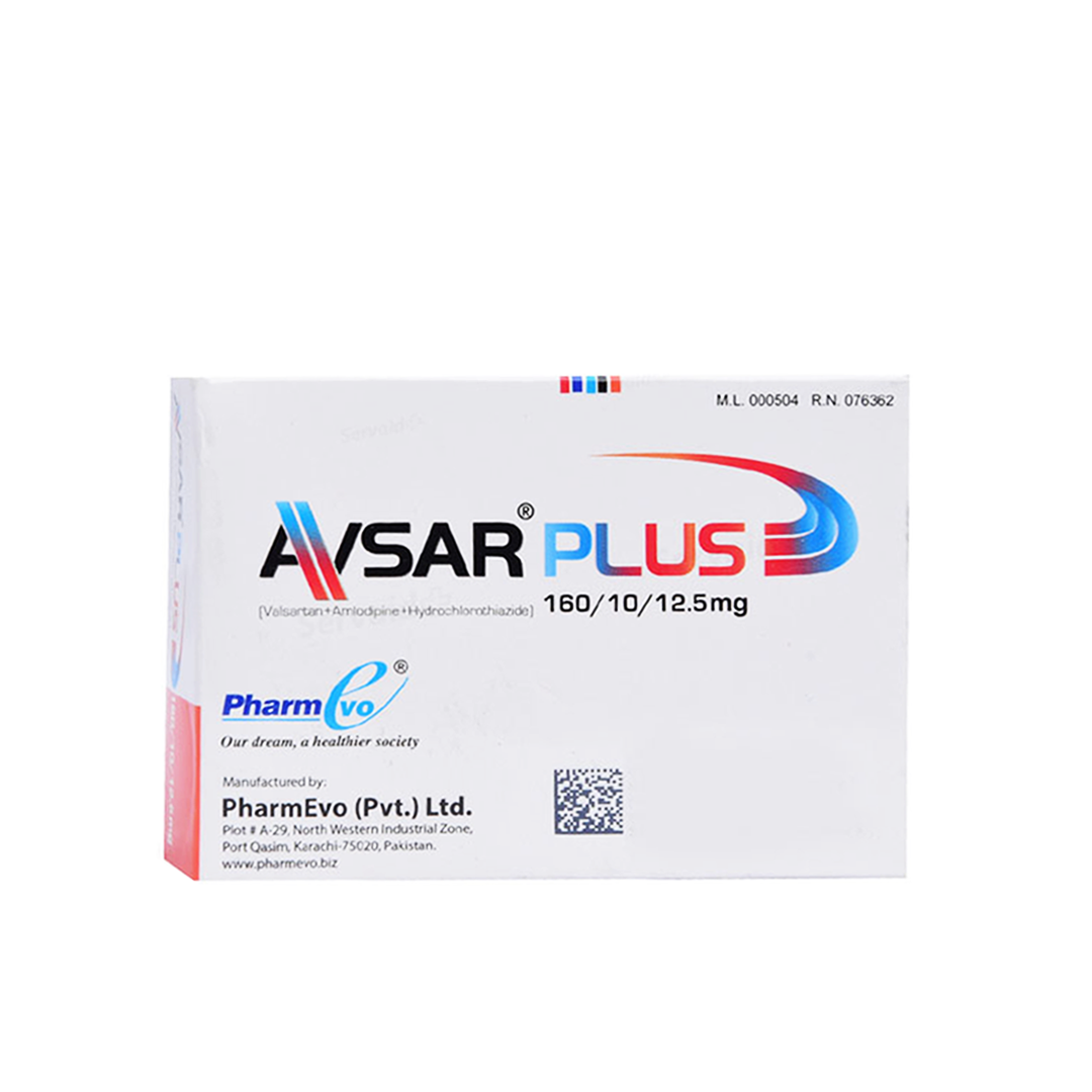 Avsar Plus Tablet 160/10/12.5mg, 28 Ct - PharmEvo