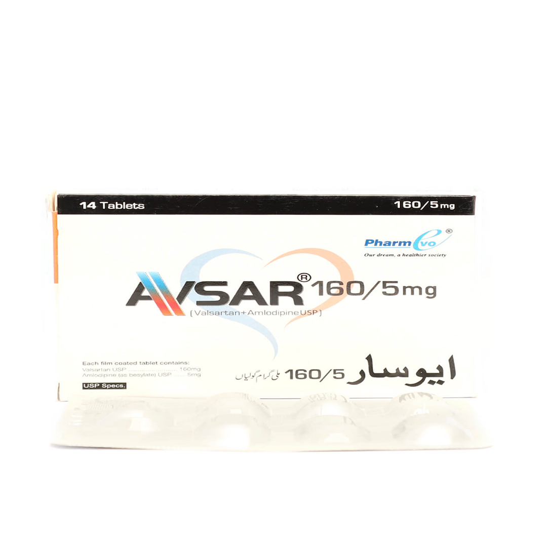 Avsar Tablet 160/5mg, 14 Ct - PharmEvo