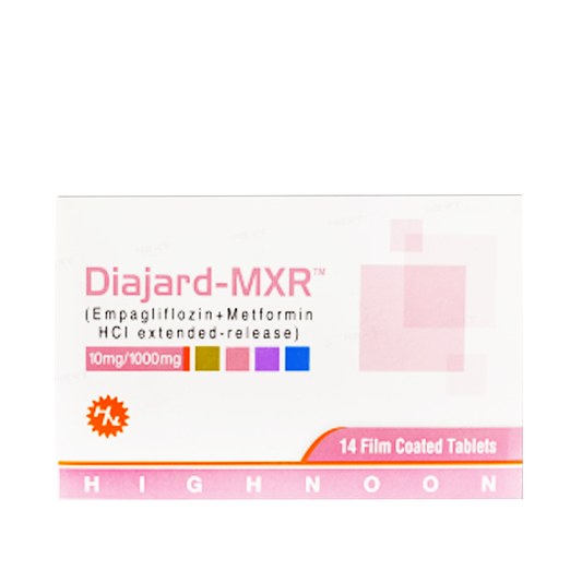 Diajard-MXR 10mg/1000mg Tablets, 14 Ct - Highnoon