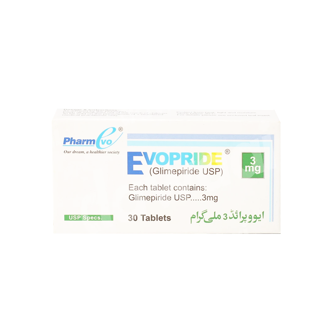 Evopride Tablet 3mg, 30 Ct - PharmEvo