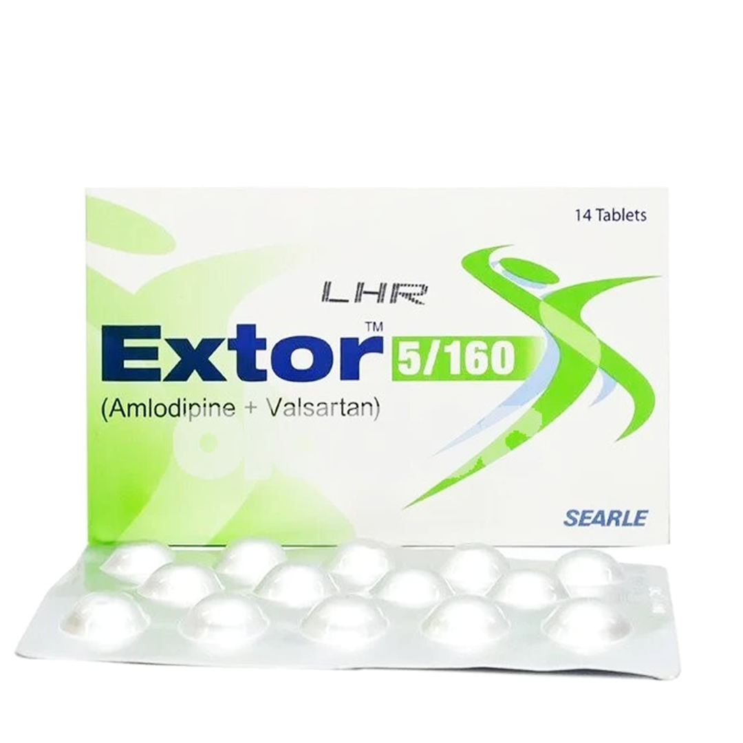 Extor Tablet 5/160mg, 14 Ct - Searle
