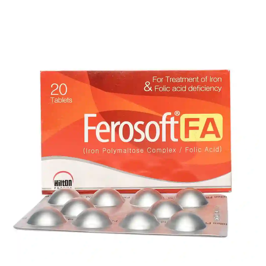 Ferosoft FA Tablet, 20 Ct - Hilton