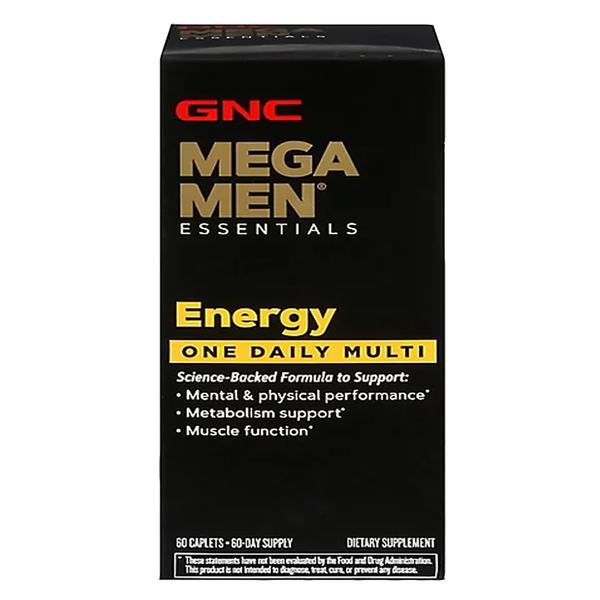 GNC Mega Men Essentials Energy One Daily Multi, 60 Ct