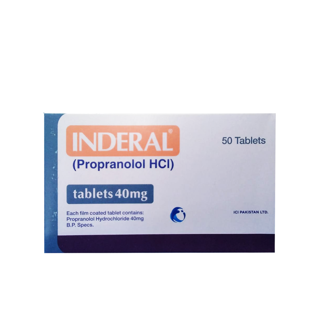 Inderal Tablet 40mg, 50 Ct - LCI