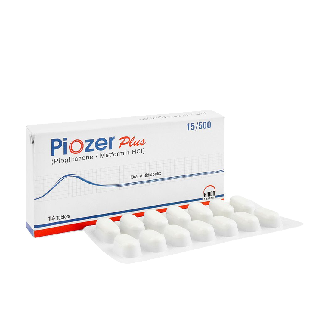 Piozer Plus Tablet 15/500mg, 14 Ct - Hilton