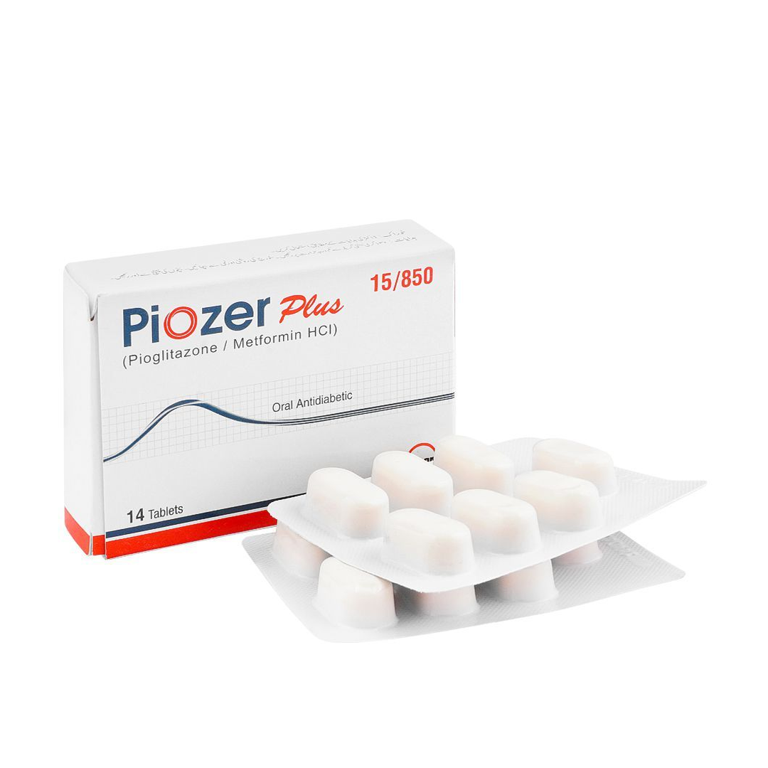 Piozer Plus (Pioglitazone/Metformin) 15/850mg, 14 Ct - Hilton