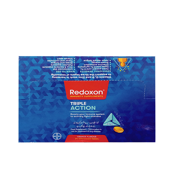 Redoxon Triple Action Tablets (Orange), 24 Ct - Bayer