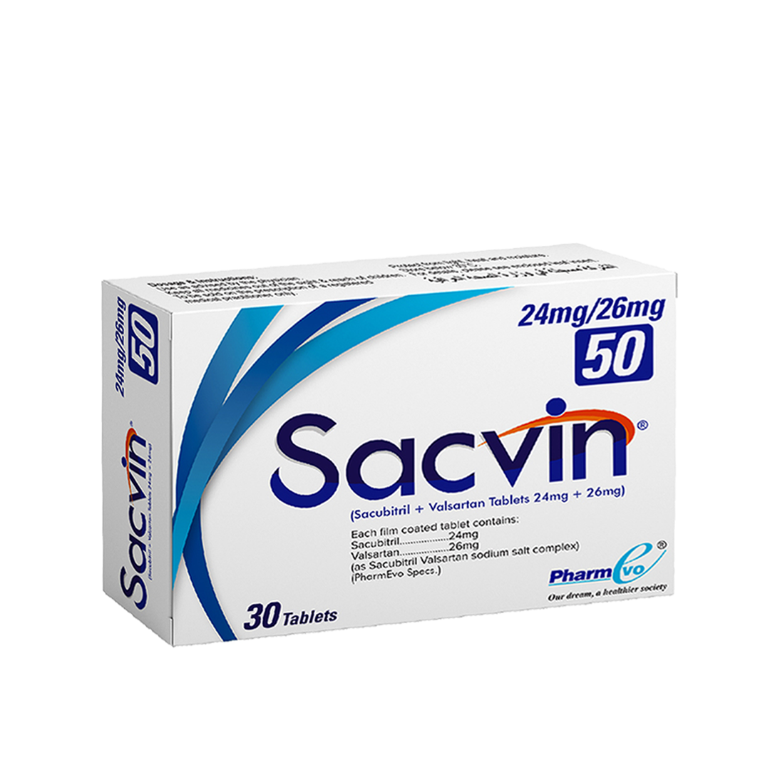 Sacvin Tablet 50mg, 30 Ct - PharmEvo