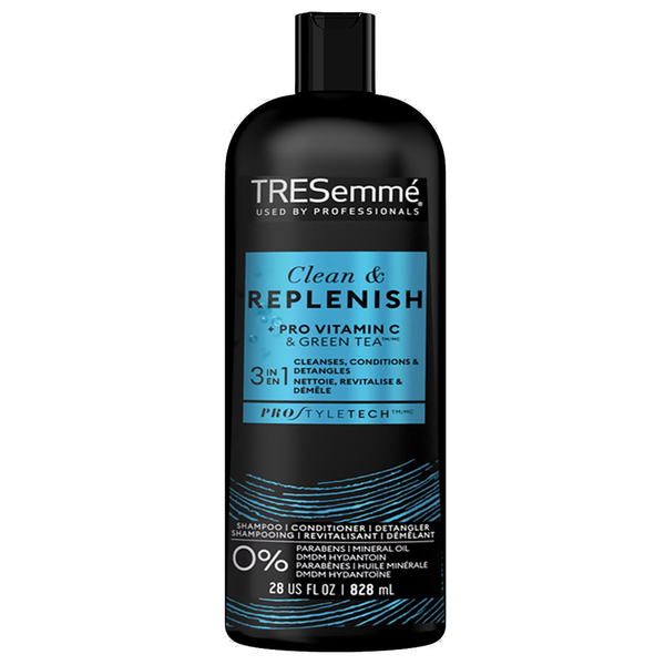 TRESemme 3 in 1 Clean & Replenish Shampoo, 828ml