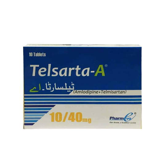 Telsarta-A Tablet 10/40mg, 10 Ct - PharmEvo