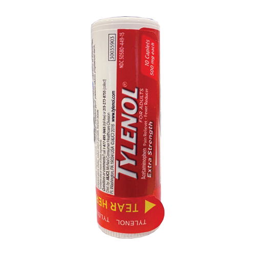 Tylenol Extra Strength for Adults 500mg, 10 Ct