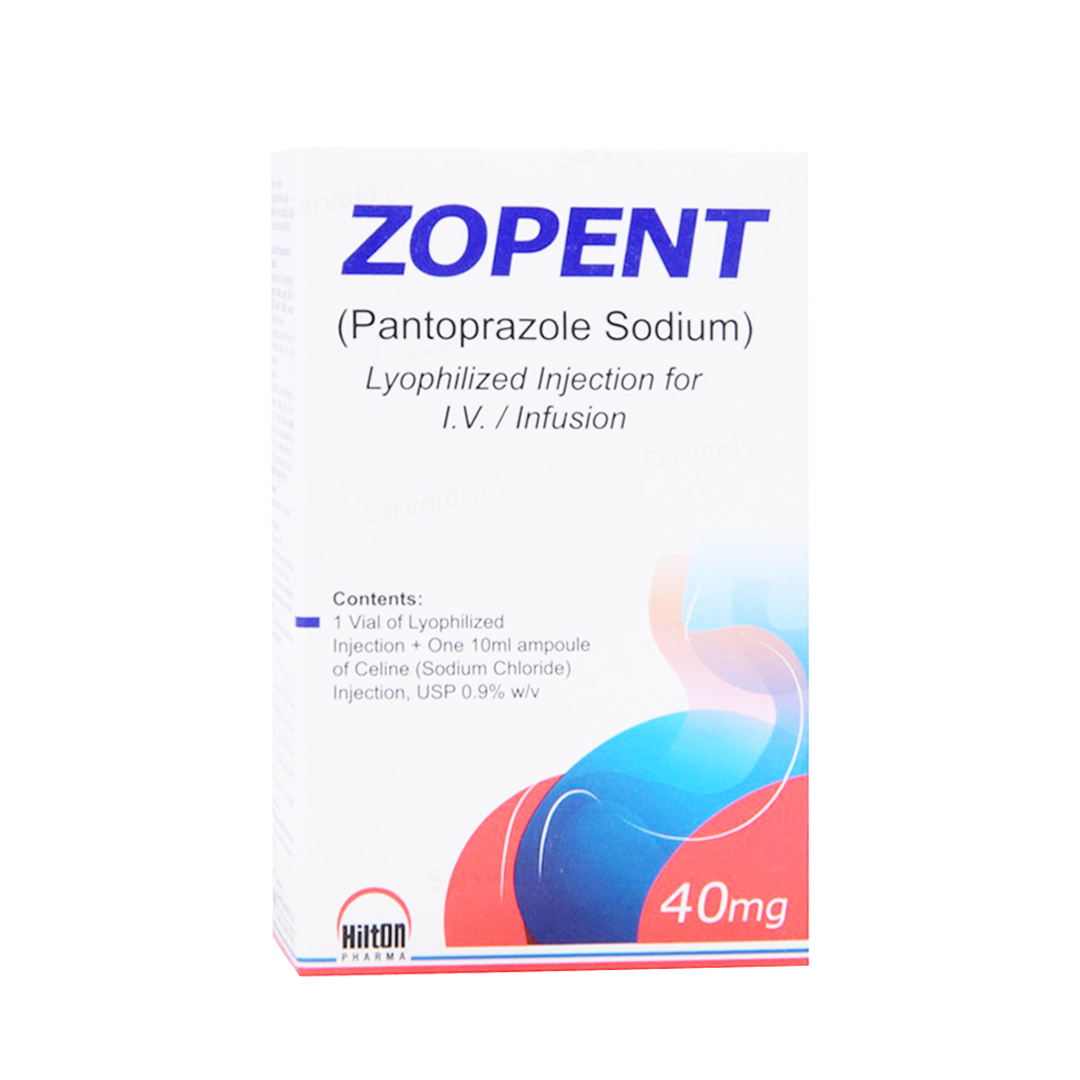 Zopent (Pantoprazole) Lyophilized Injection 40mg, 1 Ct - Hilton