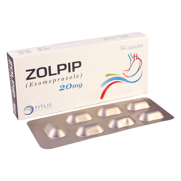 Zolpip (Esomeprazole) Capsules 20mg, 14 Ct - Titlis