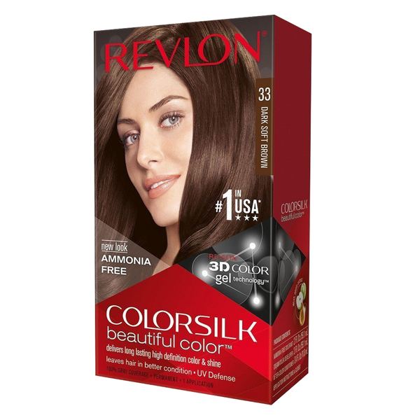 Revlon Colorsilk Hair Color (33 Dark soft Brown), 1 Ct