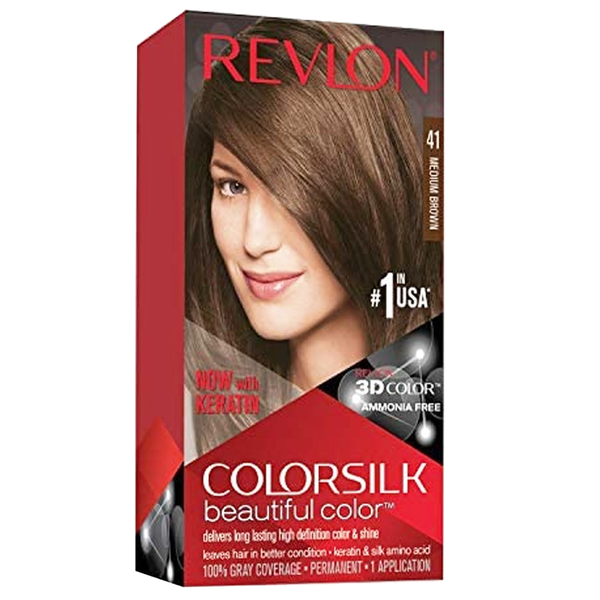 Revlon Colorsilk Hair Color (41 Medium Brown), 1 Ct