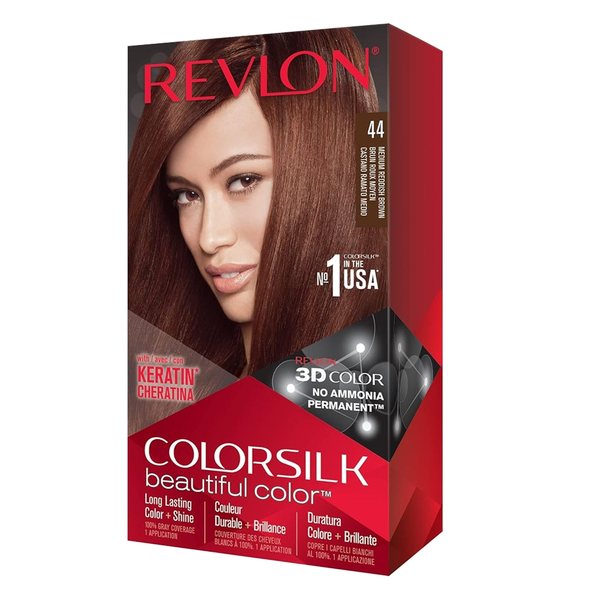 Revlon Colorsilk Hair Color (44 Medium Reddish Brown), 1 Ct