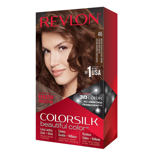 Revlon Colorsilk Hair Color (46 Medium Golden Chestnut Brown), 1 Ct