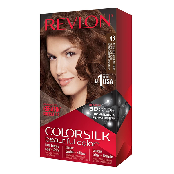 Revlon Colorsilk Hair Color (46 Medium Golden Chestnut Brown), 1 Ct