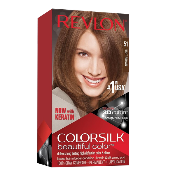 Revlon Colorsilk Hair Color (51 Light Brown), 1 Ct