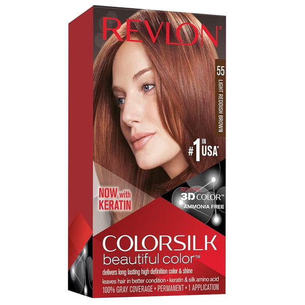 Revlon Colorsilk Hair Color (55 Light Reddish Brown), 1 Ct