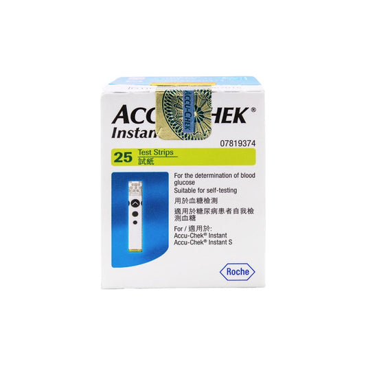 ACCU-Chek Instant Blood Sugar Test Strips, 25 Ct