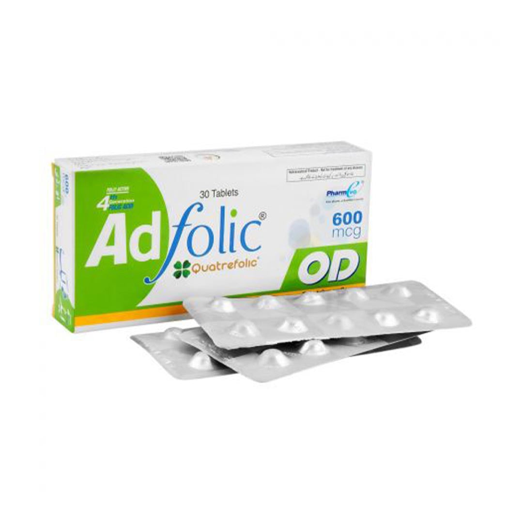 AD Folic OD 600mcg, 30 Ct - PharmEvo