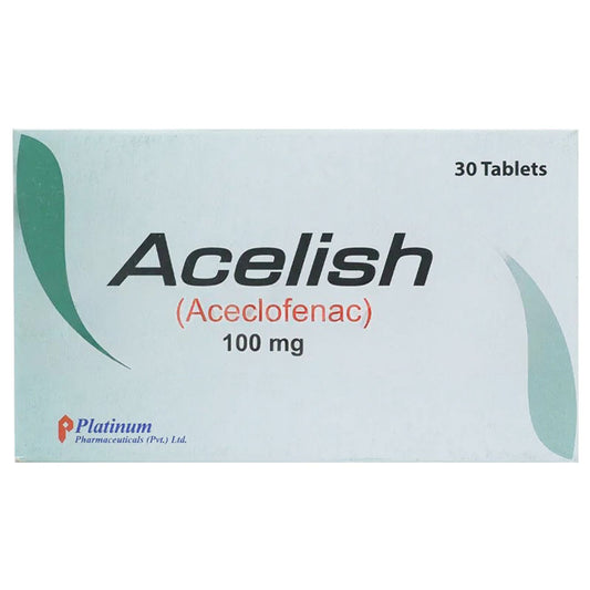 Acelish (Aceclofenac) 100mg, 30 Ct - Platinum Pharma