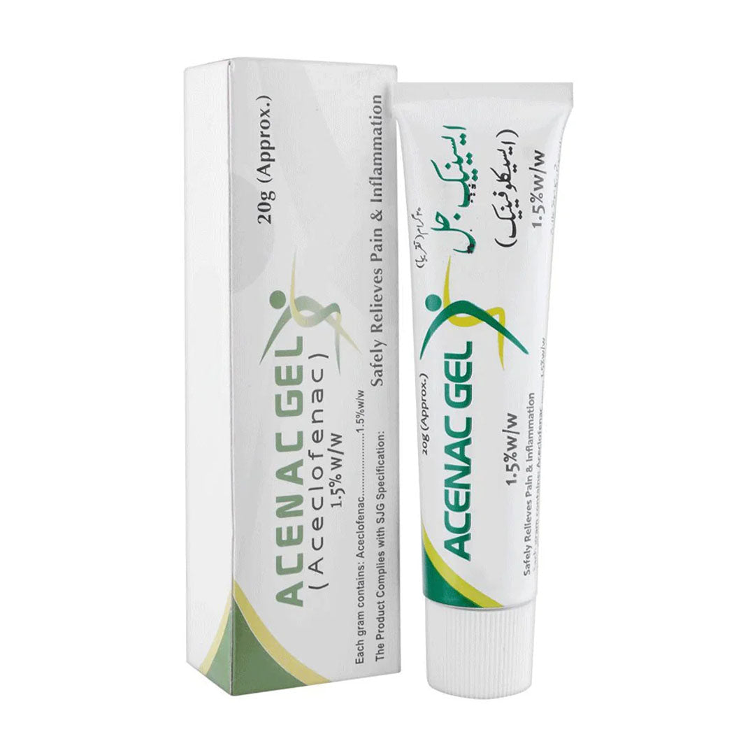 Acenac (Aceclofenac) 1.5% w/w Gel, 20g - SJG Pharma