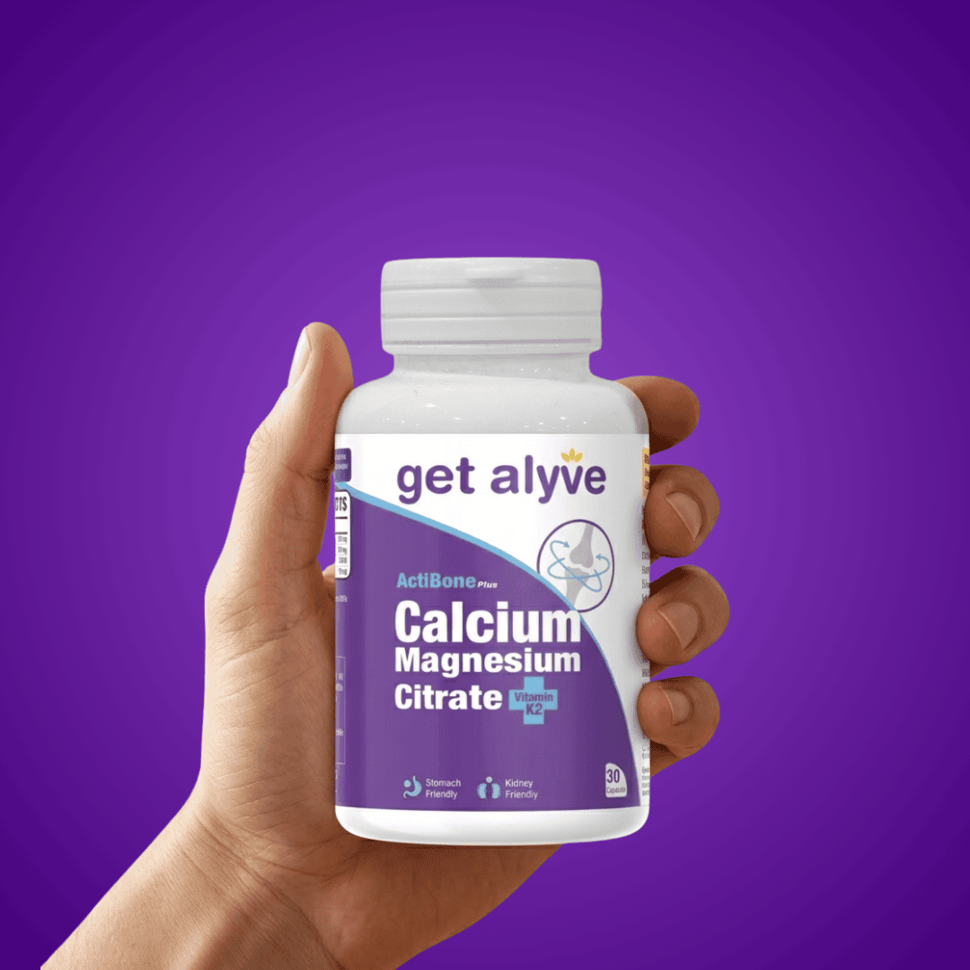 Get Alyve Calcium Magnesium Citrate with Vitamin D3 & K2, 30 Ct