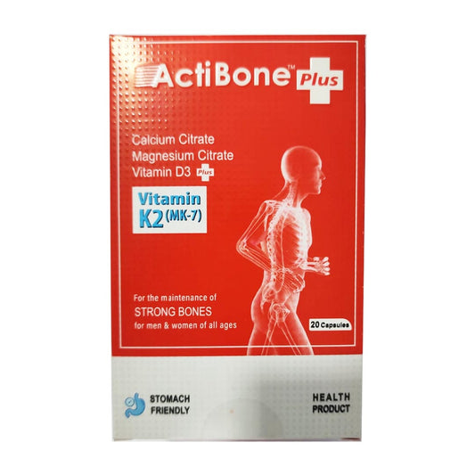 ActiBone Plus Calcium & Magnesium Citrate with D3 & K2, 20 Ct