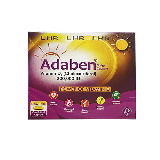 Adaben Cholecalciferol (Vitamin D3 200,000 IU), 1 Ct