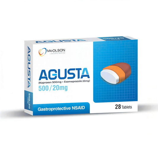 Agusta (Naproxen + Esomeprazole) 500/20mg, 28 Ct - Mcolson