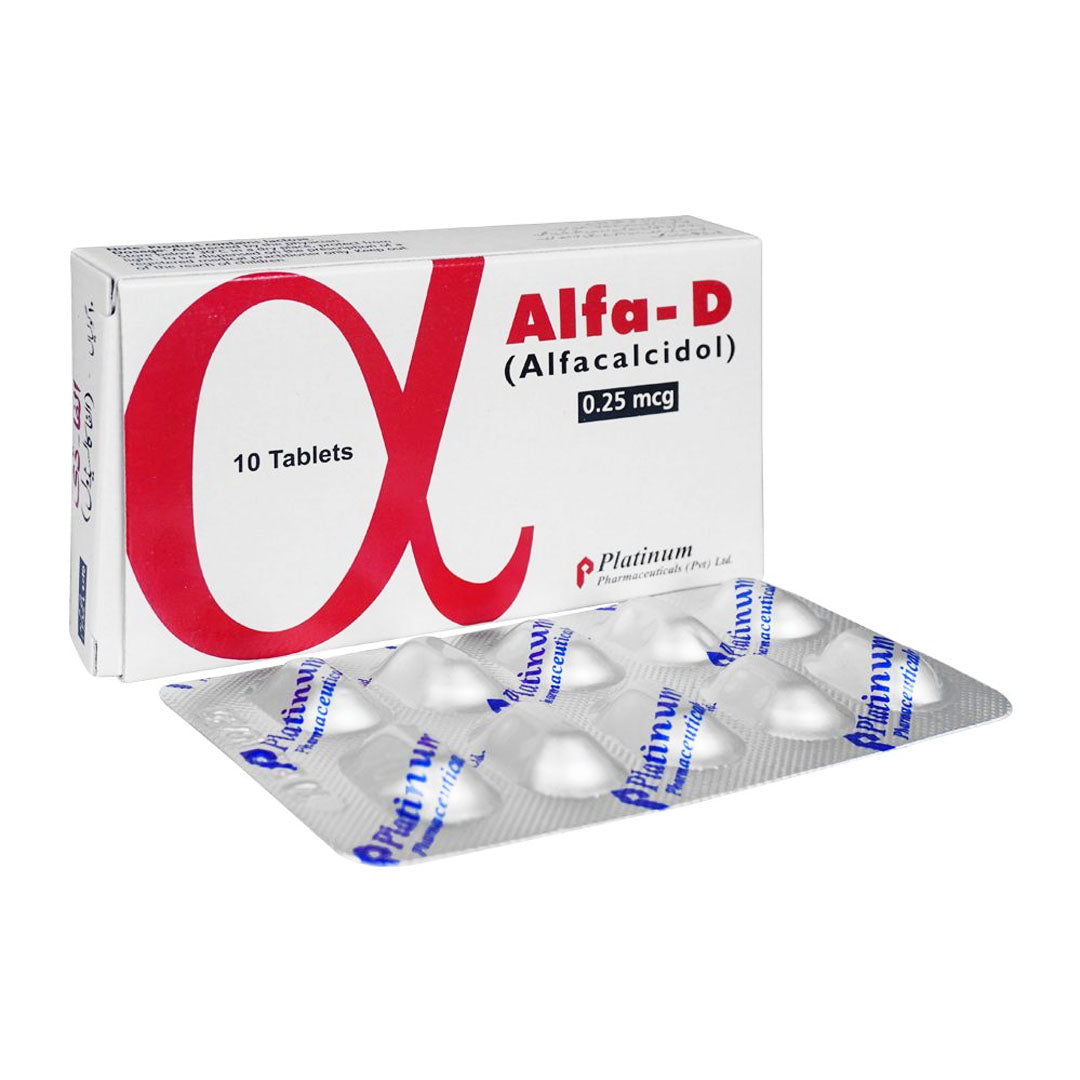 Alfa-D (Alfacalcidol) 0.25mg, 10 Ct - Platinum Pharma