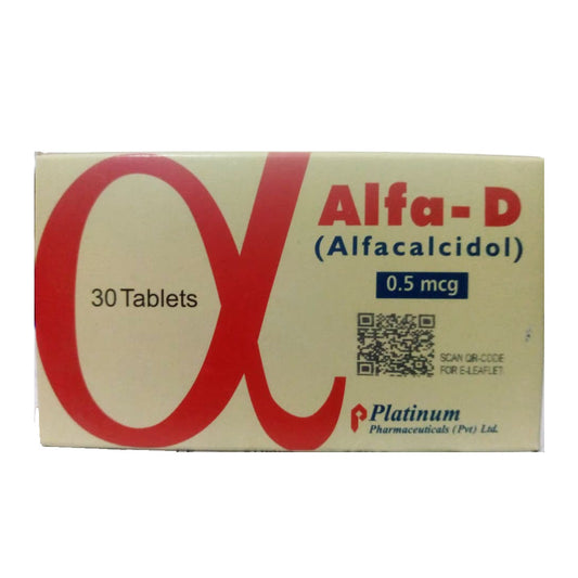 Alfa-D (Alfacalcidol) 0.5mg, 30 Ct - Platinum Pharma