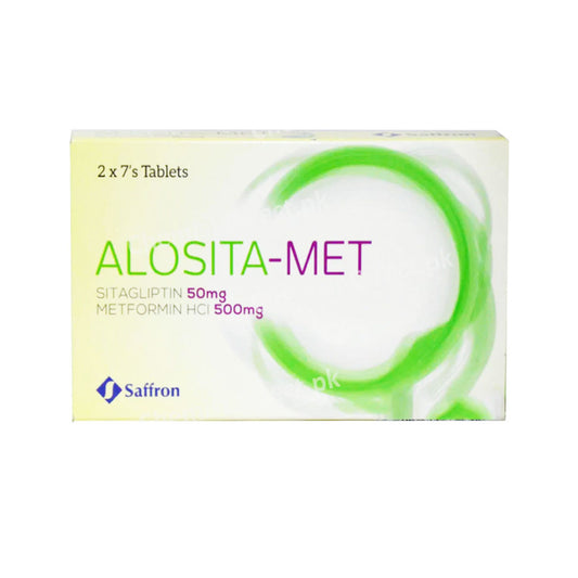 Alosita-Met Tablets 50/500mg, 14 Ct - Saffron