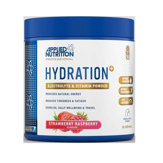 Applied Nutrition Hydration+ Electrolyte & Vitamin Powder (Strawberry & Raspberry), 240g