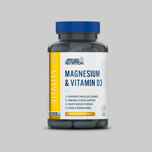 Applied Nutrition Magnesium & Vitamin D3 Capsules, 60 Ct