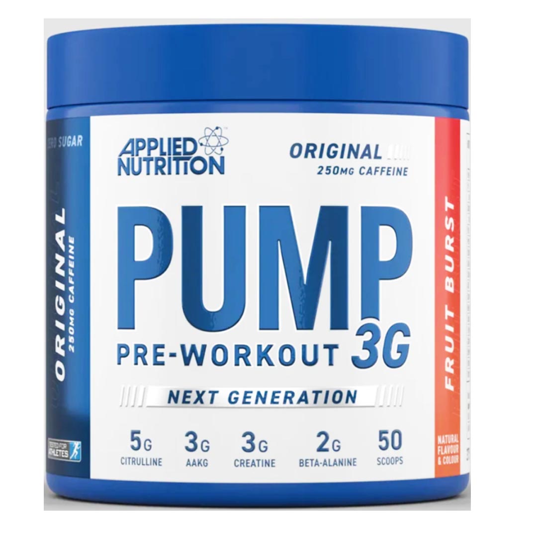 Applied Nutrition Pump 3G Pre Workout with Caffeine (Fruit Burst), 375g