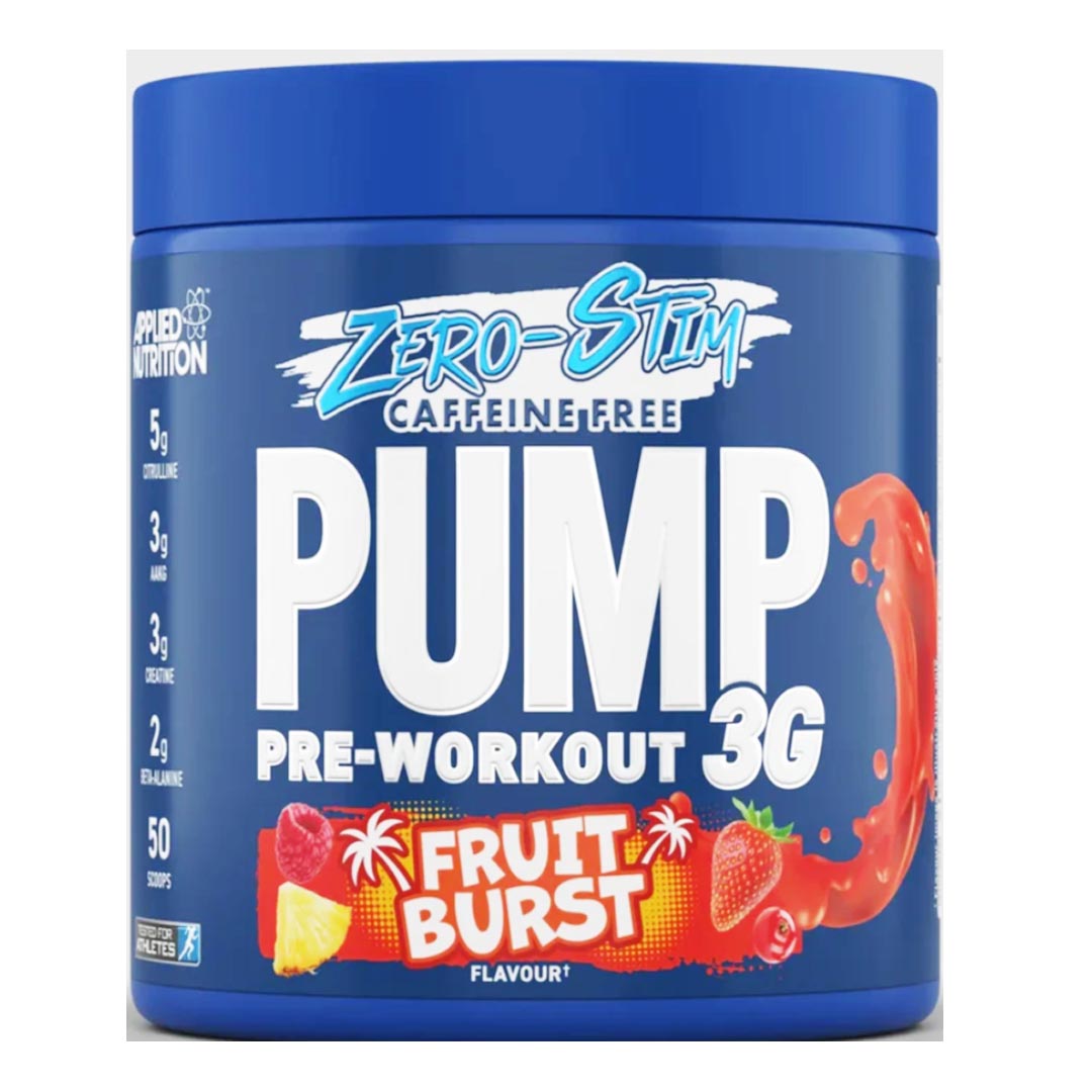 Applied Nutrition Pump 3G Zero-Stim Pre Workout (Fruit Burst), 375g