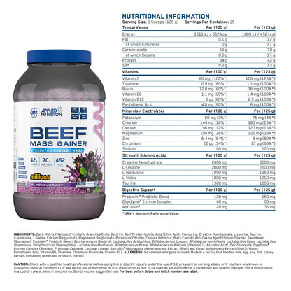 Applied Nutrition Beef Mass Gainer, 3.13 Kg