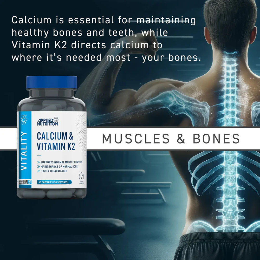 Applied Nutrition Calcium & Vitamin K2, 60 Ct