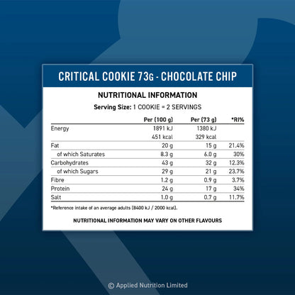 Applied Nutrition High Protein Critical Cookie